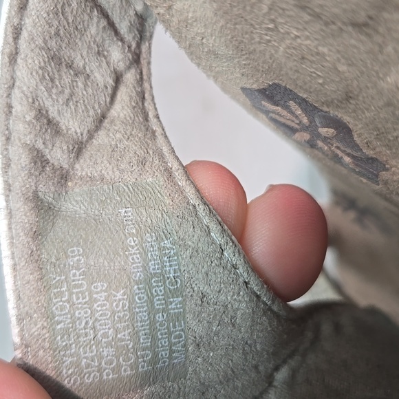 Orthoheel By Vionic Women Molly Leather Textured Sandals Slide Shoes Sz 8 - Picture 12 of 12